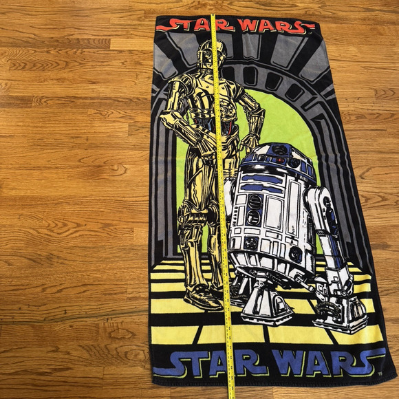 Vintage Star Wars Beach Towel 1996 George Lucas R2-D2 C-3PO Science Fiction 90's - Picture 8 of 10